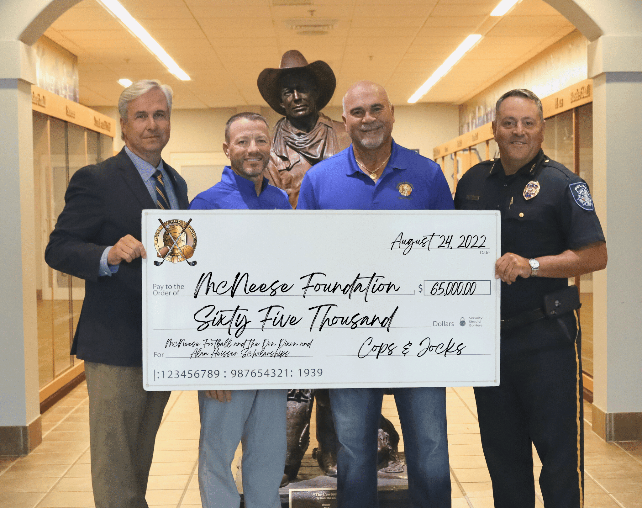 Cops and Jocks Donates $65,000 to McNeese