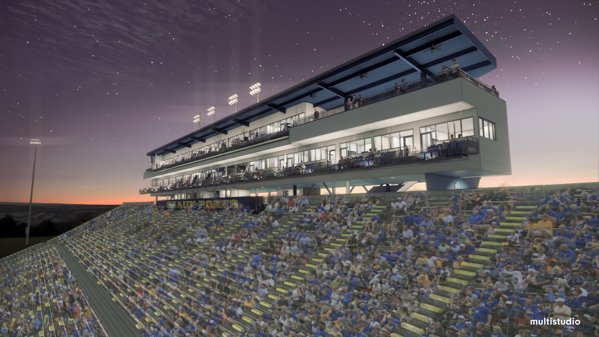McNeese Breaks Ground for New Press Box at Cowboy Stadium 