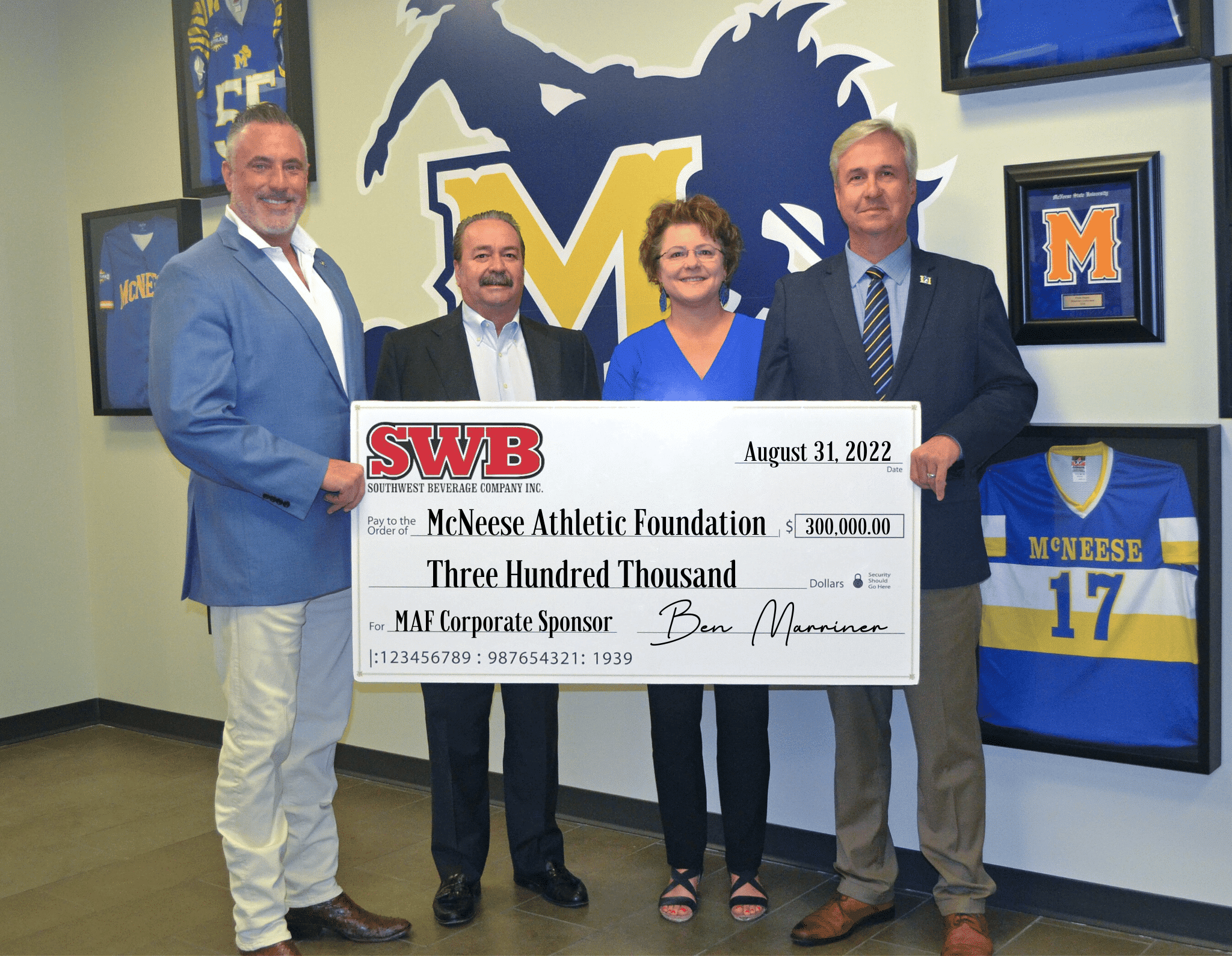 Southwest Beverage Company, Inc. Pledges $300,000 to McNeese