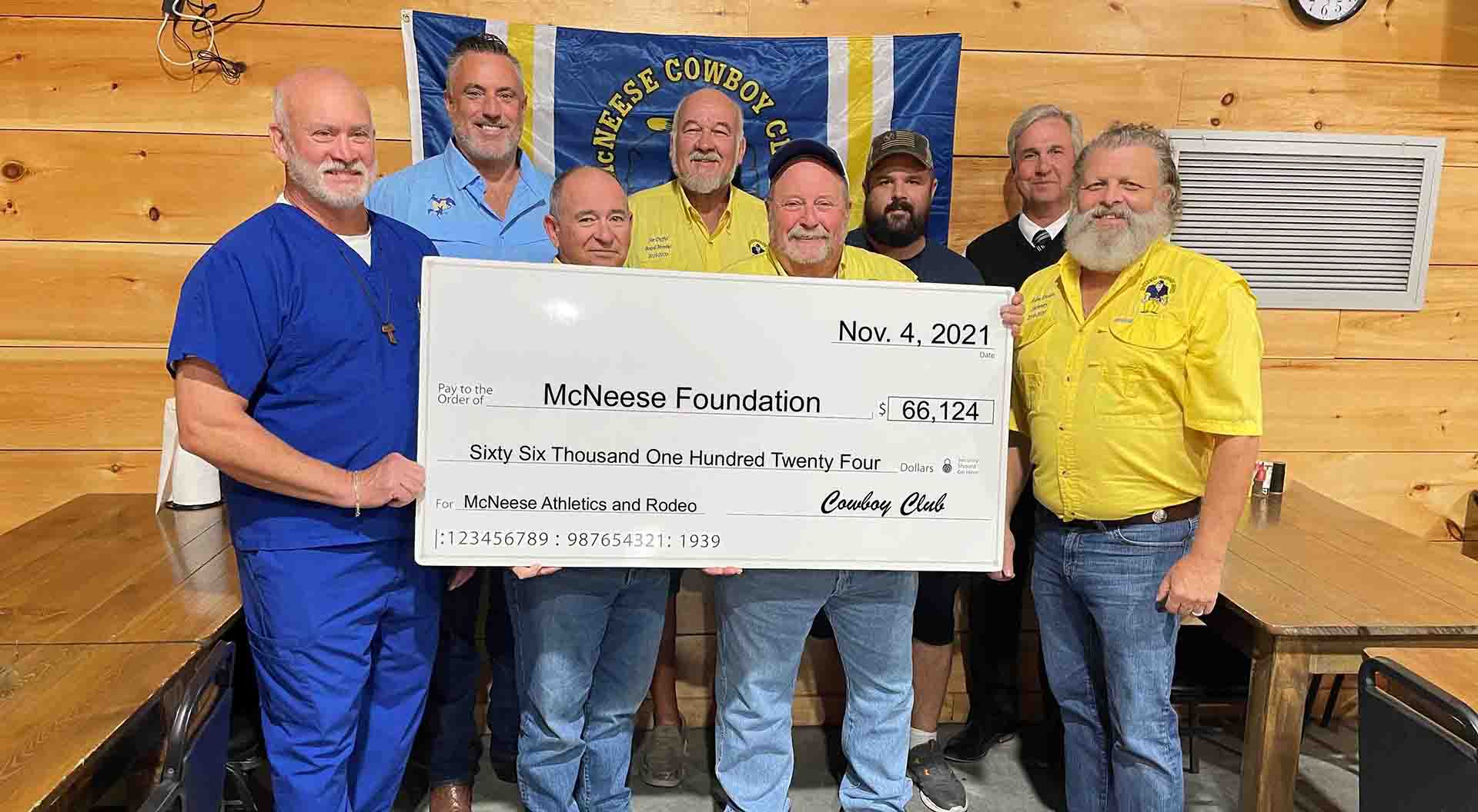 McNeese Athletics Receives Donation From Cowboy Club