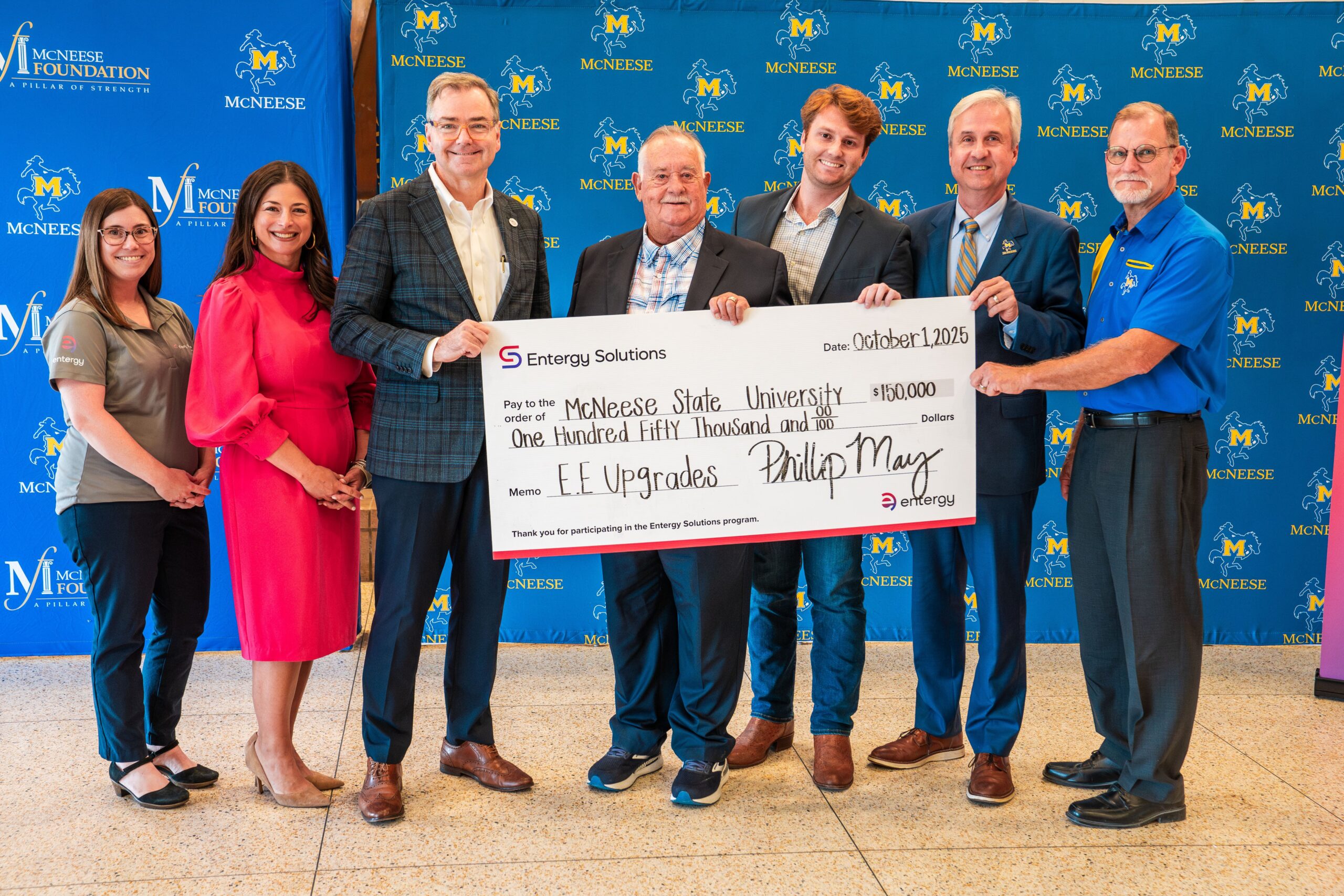 McNeese Receives Donation from Entergy Solutions 